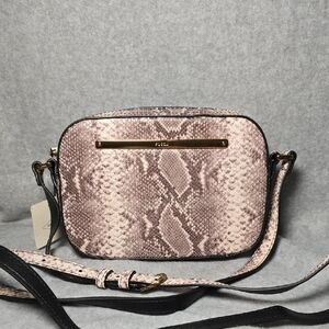 Fossil Liza Camera Crossbody Bag Python NWT